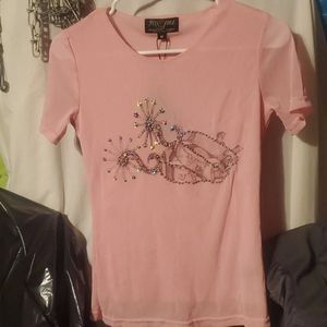 NWT** Girls short sleeve sheer blouse